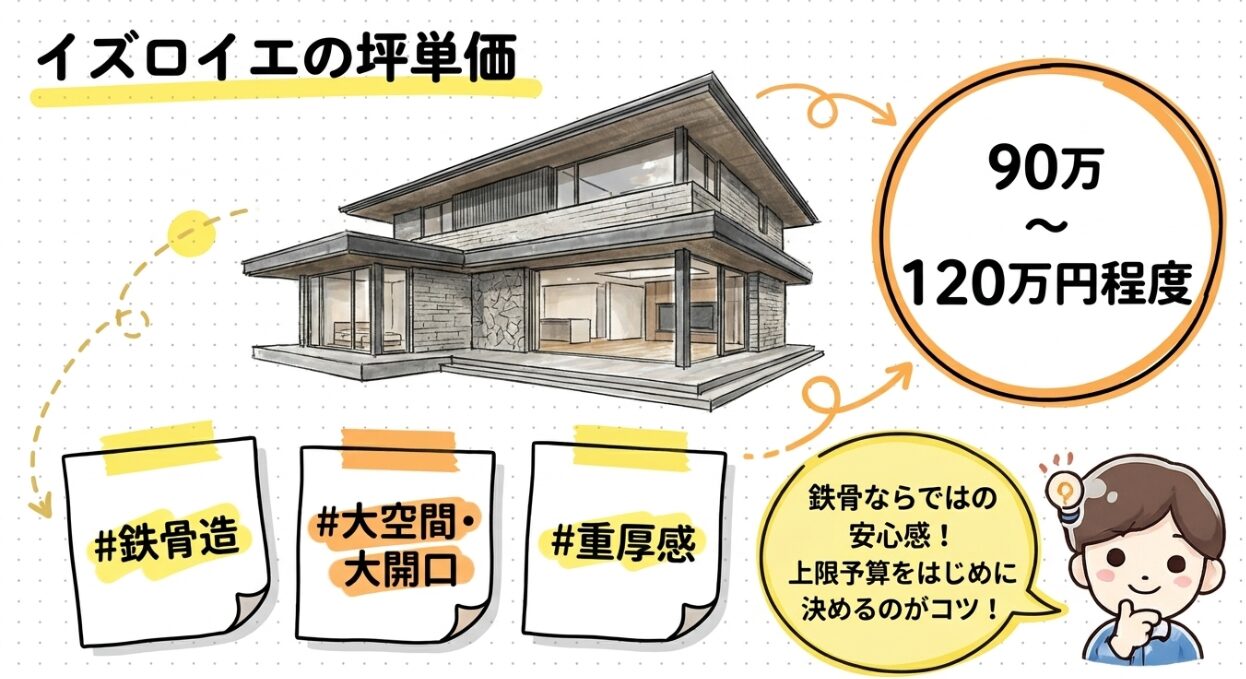 イズロイエの坪単価　積水ハウス