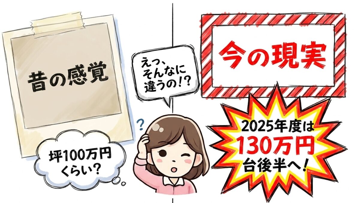 積水ハウスの坪単価推移