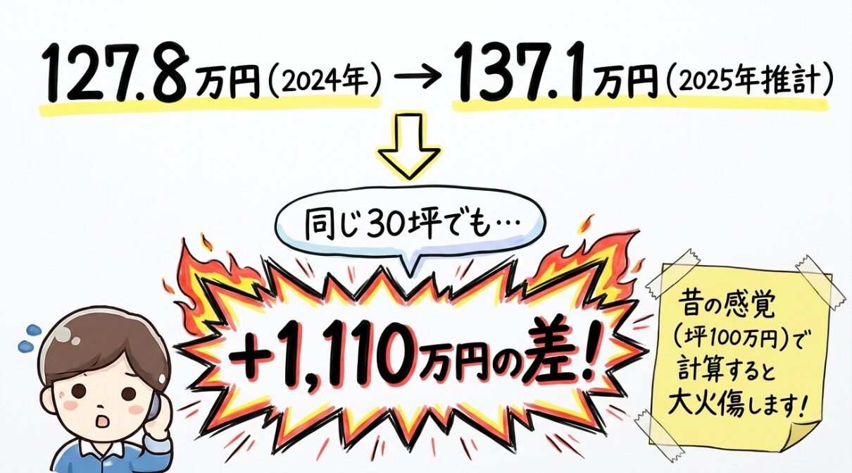 地域差で変わる坪単価