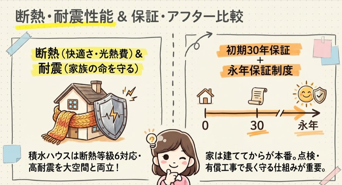 断熱・耐震性能＆保証・アフター比較